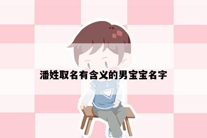 潘姓取名有含义的男宝宝名字